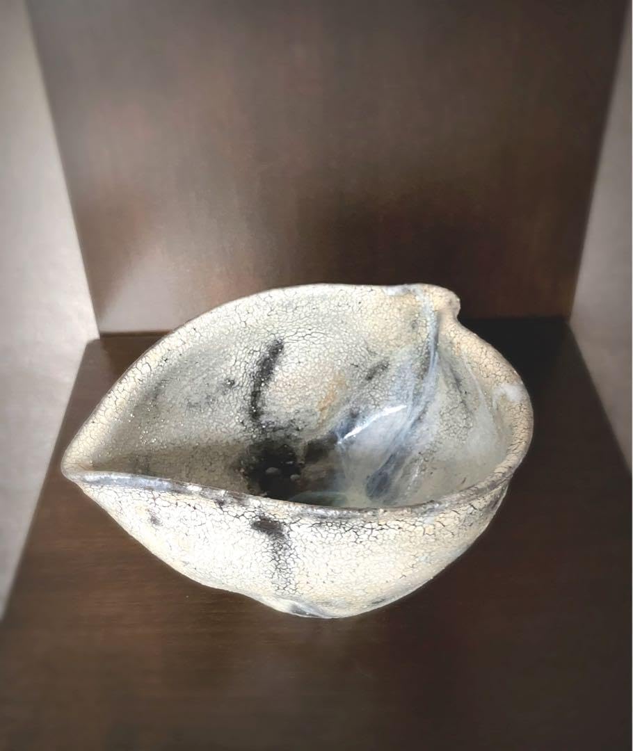 平安 景雲　青磁 水指　茶道具 茶道具 水指 青磁雲鶴又は三島又は高取焼 中村与平作 高取焼き